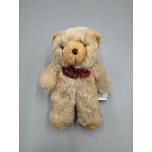 Vtg 1993 Chosun Just Friends Stuffed Brown Teddy Bear Plush 8" W/ Bow Tie
